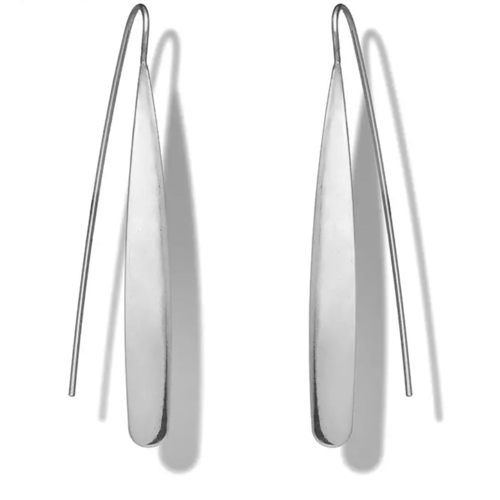 🆕 Bohemian Drop Earrings; silver tone